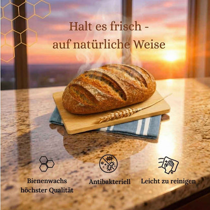 Premium Brotbeutel aus 100% Baumwolle und Bienenwachs